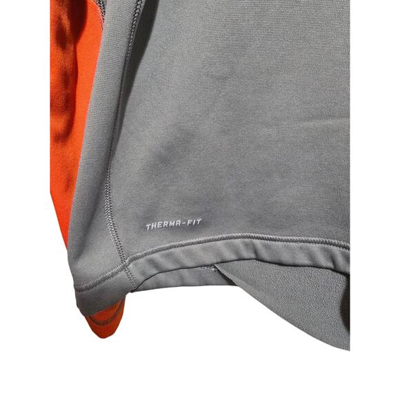 NIKE KO 1/4 ZIP SWEATSHIRT THERMA-FIT GREY ORANGE RARE UNISEX LARGE - Picture 5 of 6